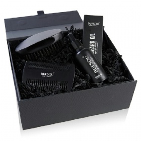 Private Label Natural Men Beard Care Oil Comb Brush Set Beard Growth Kit Moisturizing Organic Products Grooming Set
