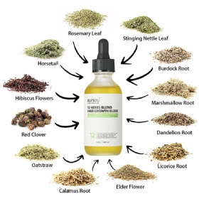 Private Label Custom Wholesale 12 Herbs Strengthen Hair Scalp Care Rosemary Hair Oil 100% Nature Hair Growth Oil