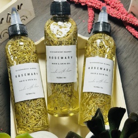 Private Label Homemade Herbal Vegan Olive Jojoba Castor Rosemary Avocado and Peppermint Hair Growth Oil for Men